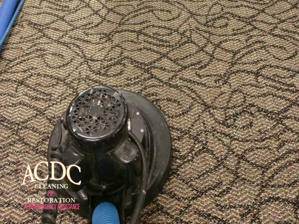 Rotary extractor on commercial carpet